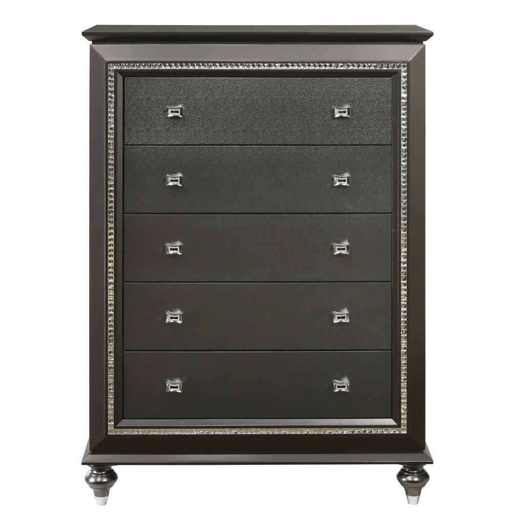 Kaitlyn Metallic Gray Chest - Ornate Home