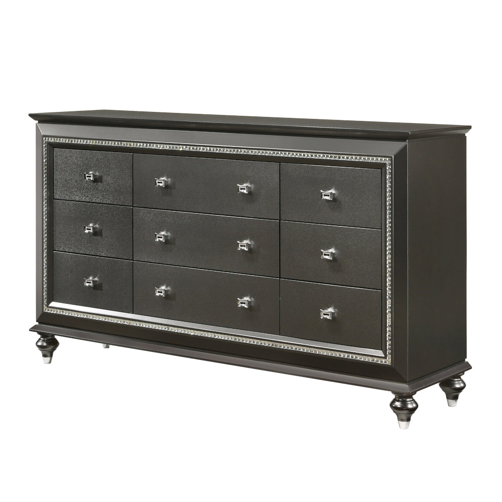 Kaitlyn Metallic Gray Dresser - Ornate Home