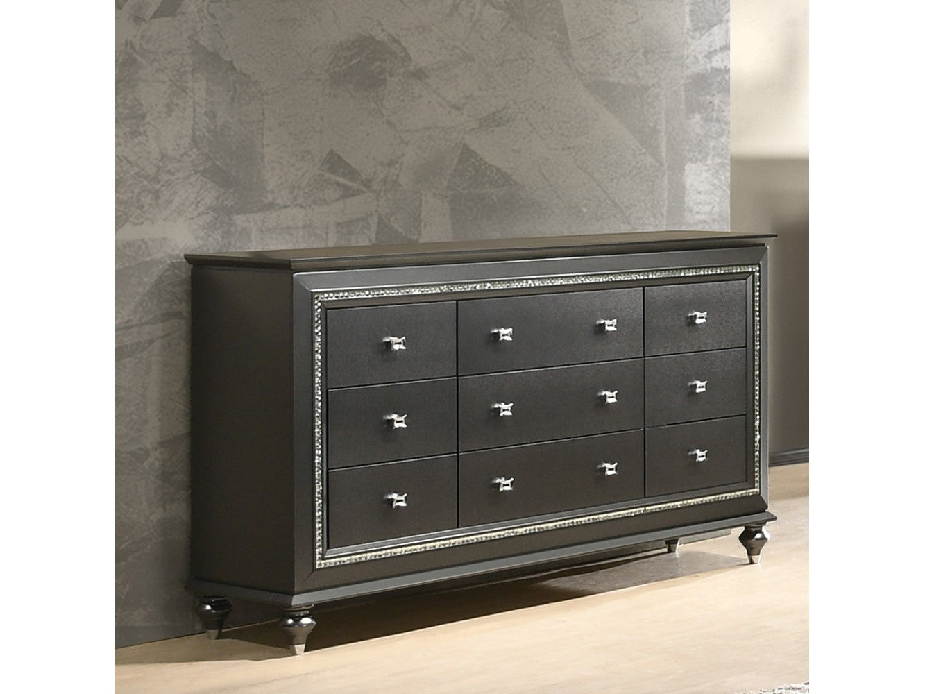 Kaitlyn Metallic Gray Dresser - Ornate Home