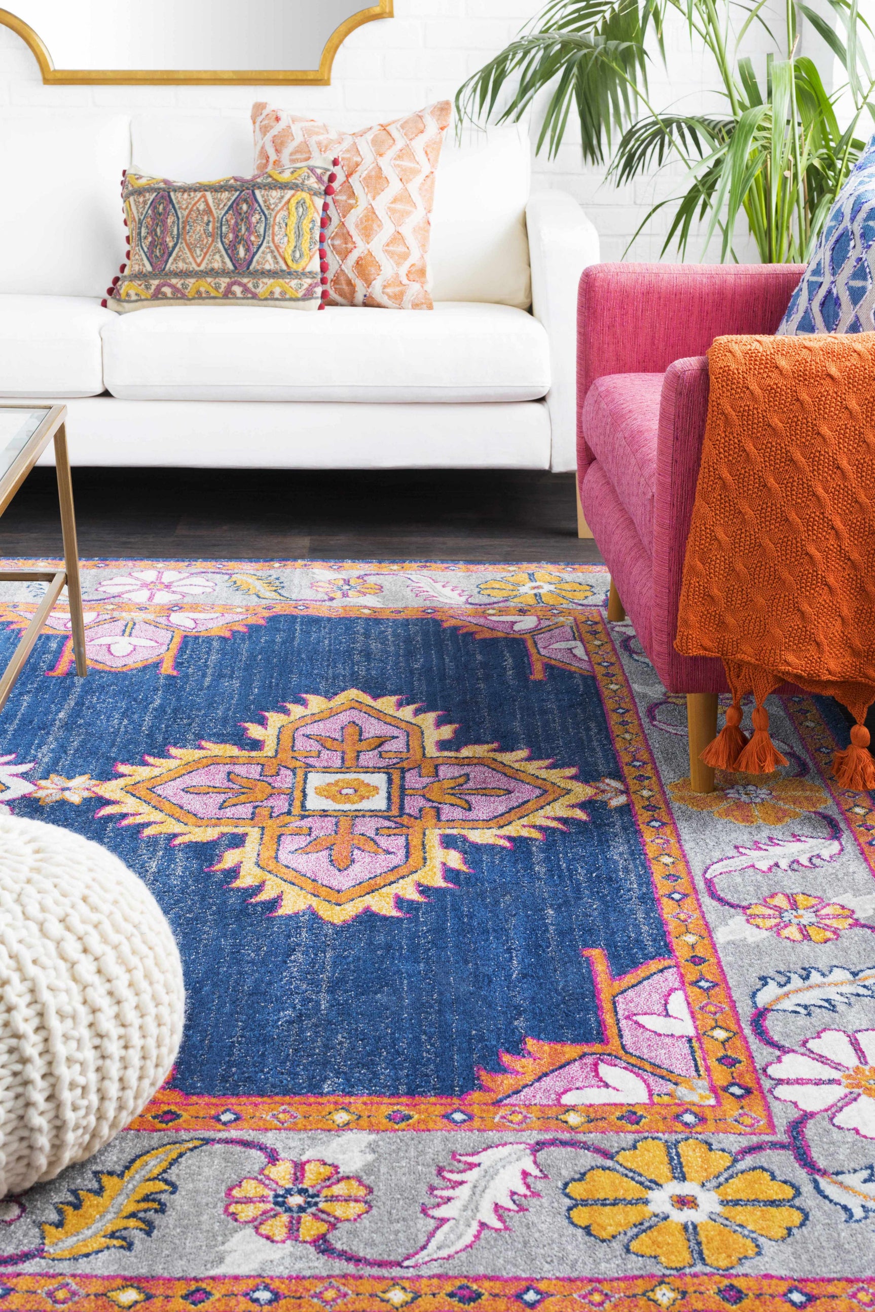 Kaitlyn Navy Area Rug - Ornate Home