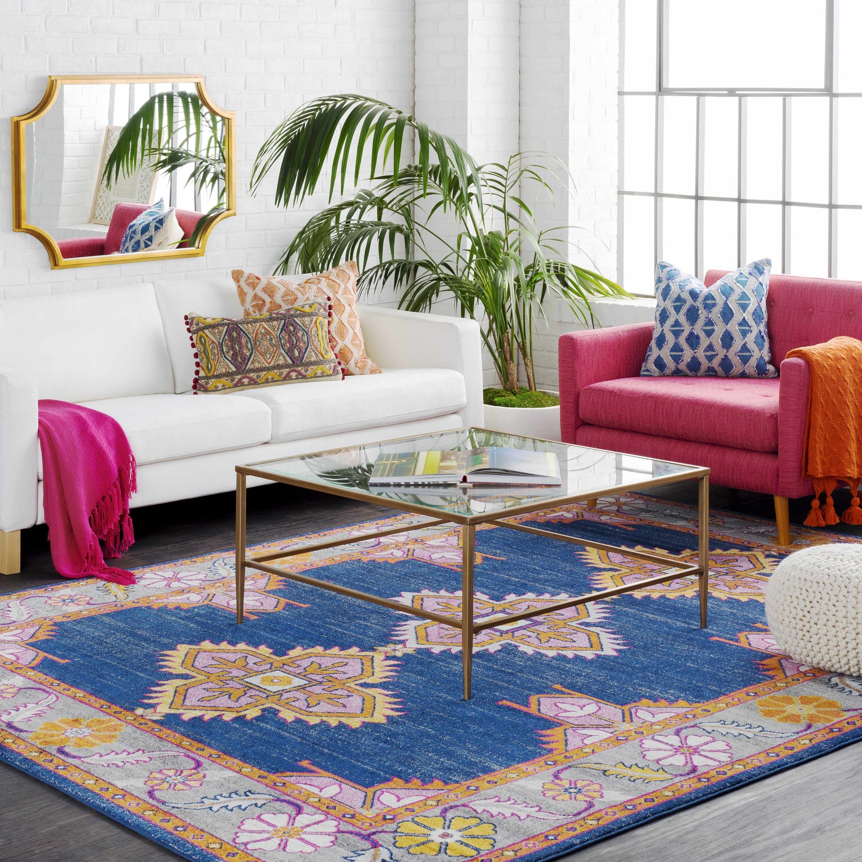 Kaitlyn Navy Area Rug - Ornate Home