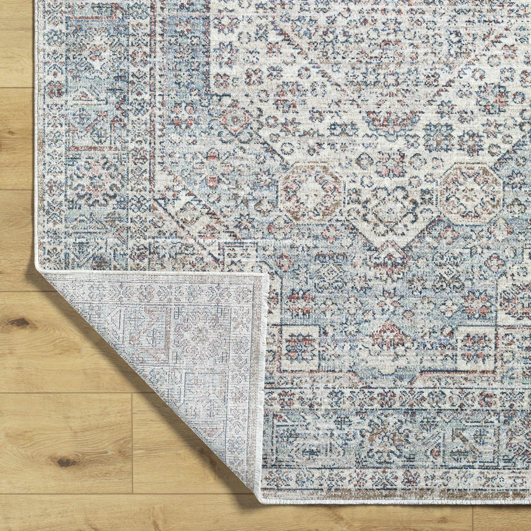 Kalei Beige & Blue Area Rug - Clearance - Ornate Home