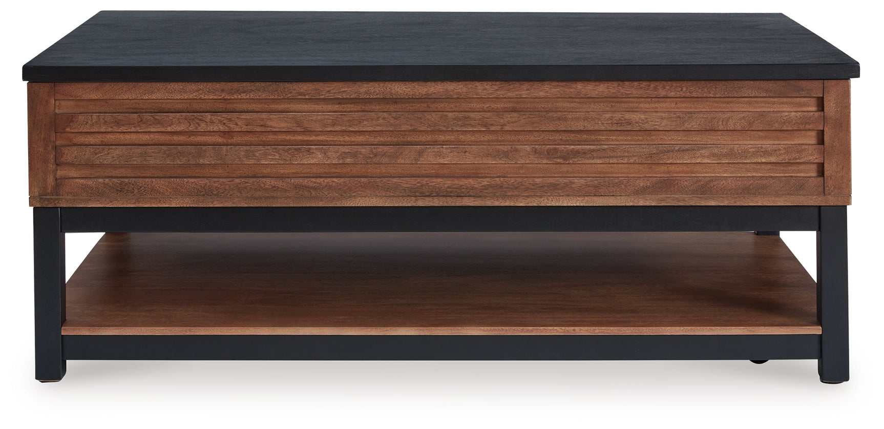 Kallari Warm Brown/Black Lift Top Cocktail Table - Ornate Home