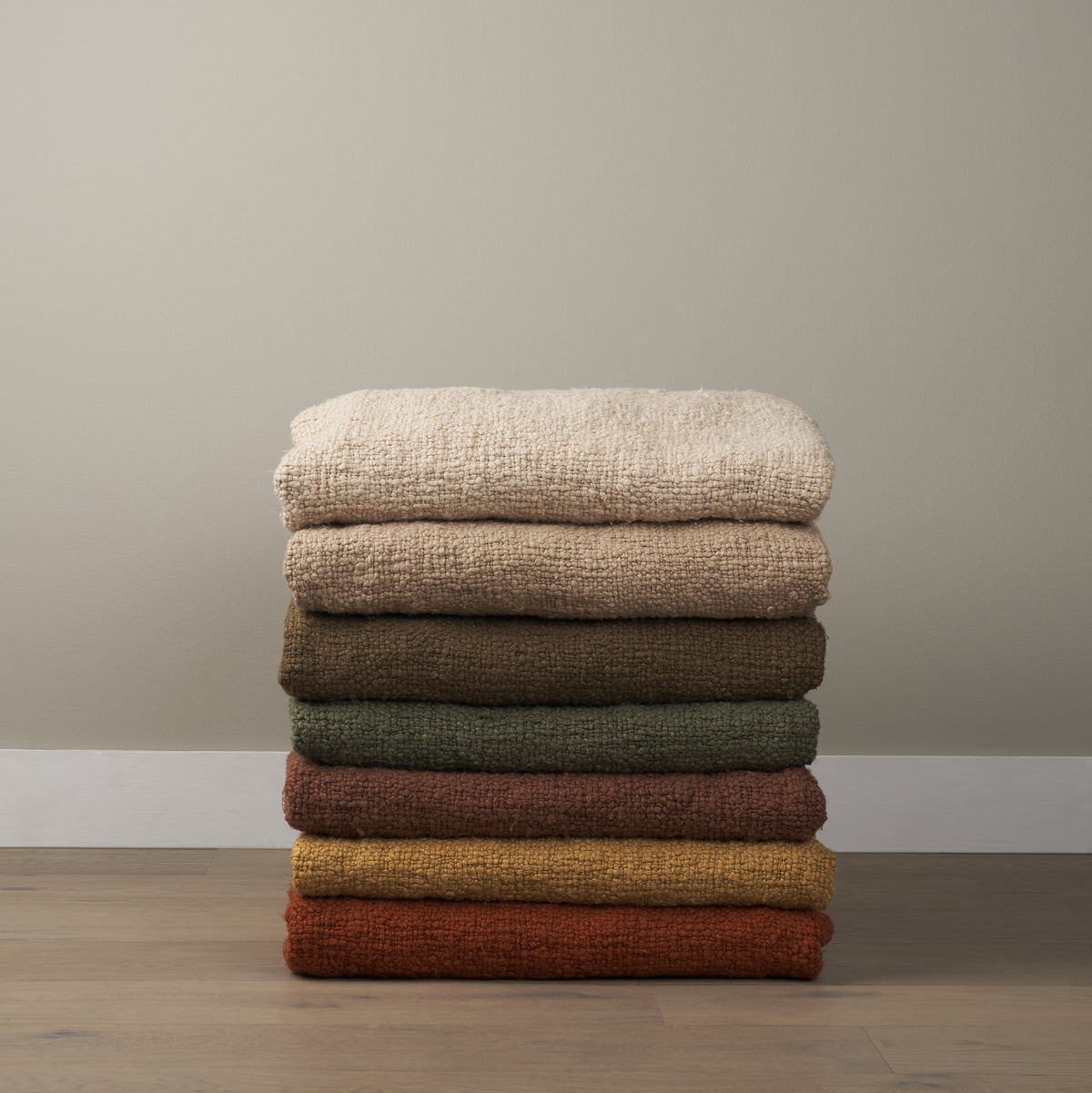 Kambal Dark Olive Green Woven Cotton Throw Blanket - Ornate Home