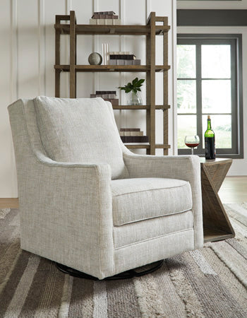Kambria Fog Swivel Glider Accent Chair (Online Special Price) - Ornate Home