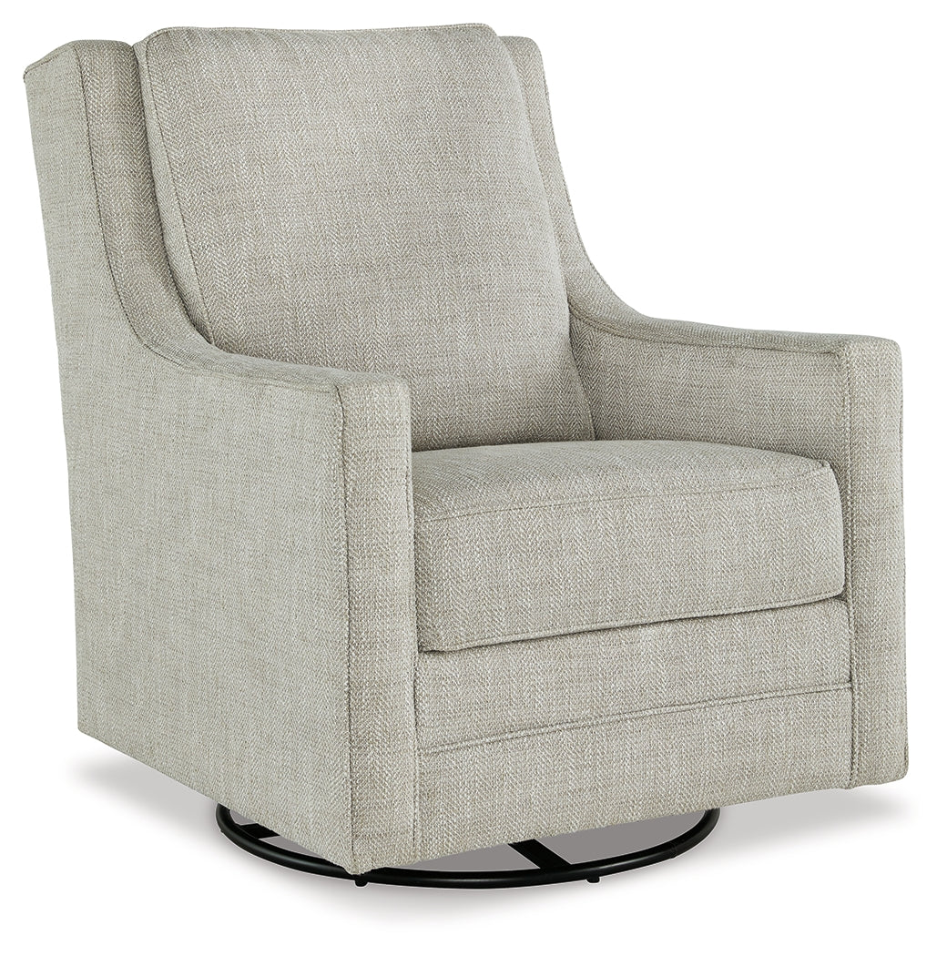 Kambria Fog Swivel Glider Accent Chair (Online Special Price) - Ornate Home