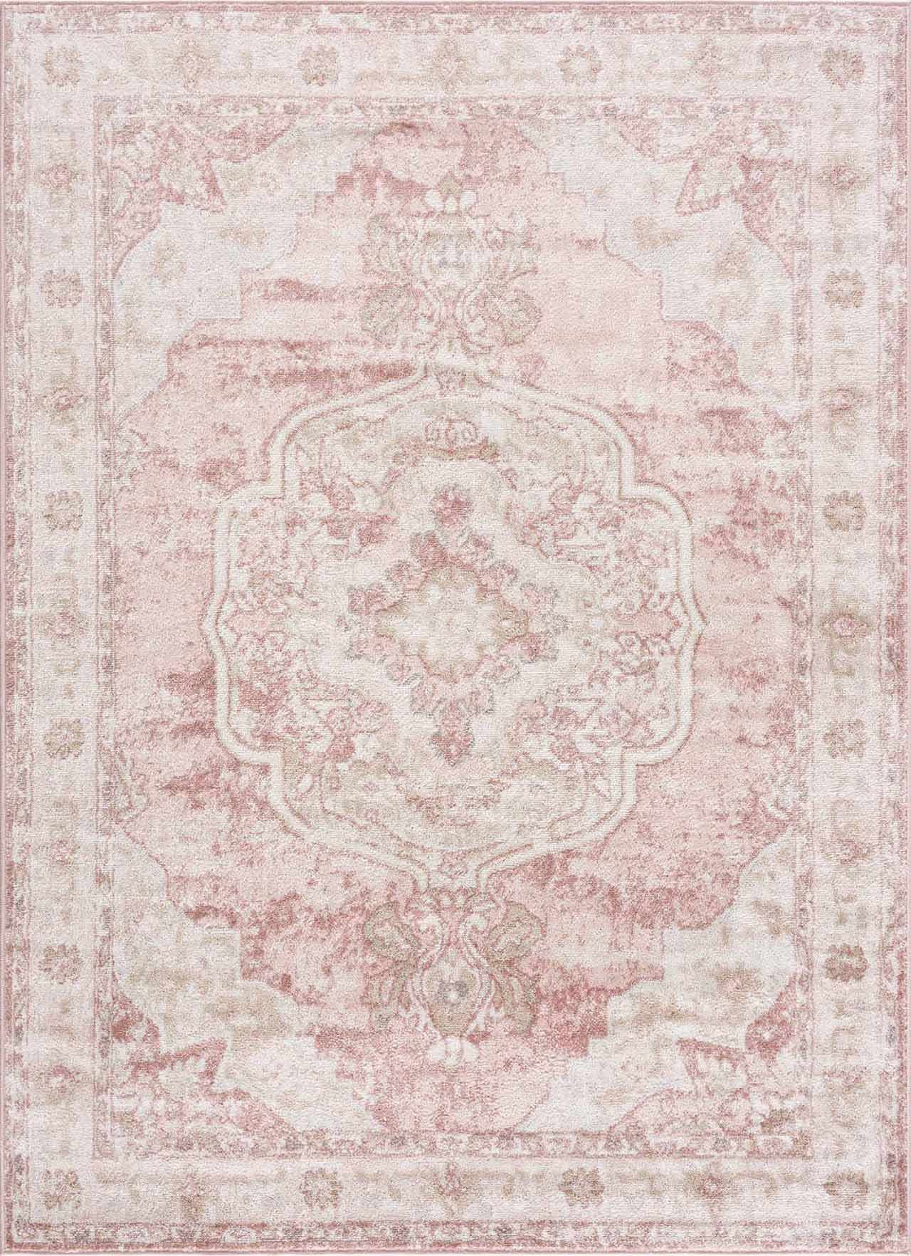 Kandos Blush & Light Pink Area Rug - Ornate Home