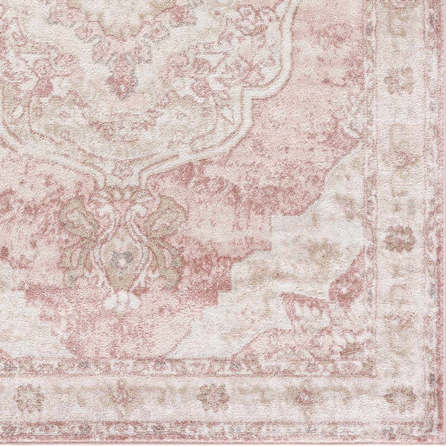 Kandos Blush & Light Pink Area Rug - Ornate Home