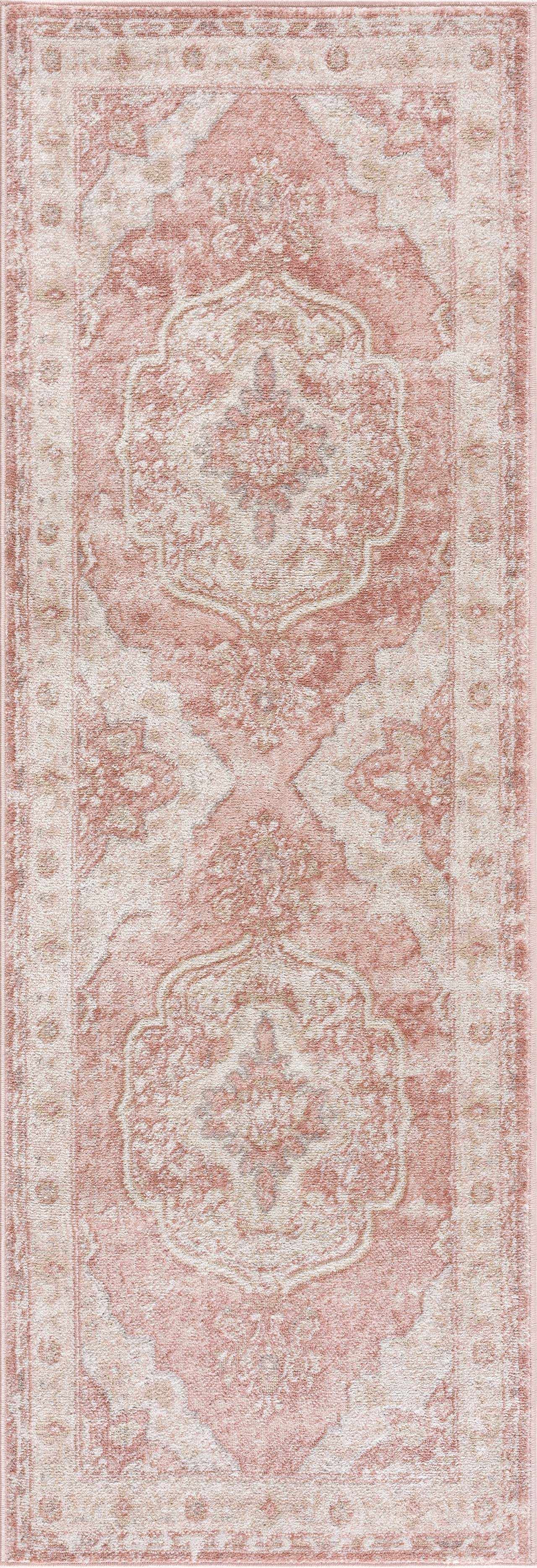 Kandos Blush & Light Pink Area Rug - Ornate Home