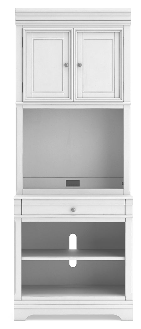 Kanwyn Whitewash Bookcase (2-Door Cabinet) - Ornate Home