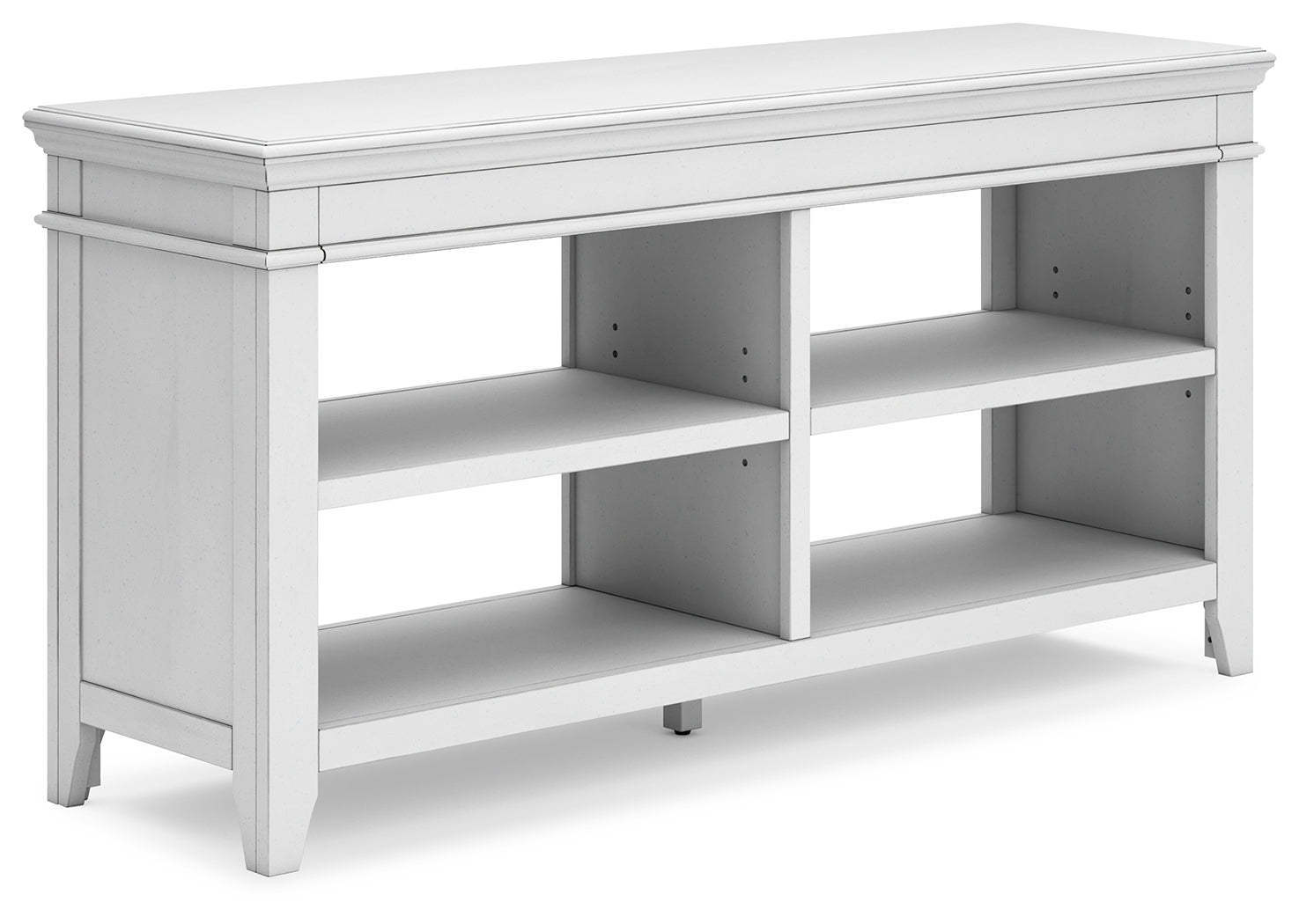 Kanwyn Whitewash Credenza w/ Open Storage (Online Special Price) - Ornate Home