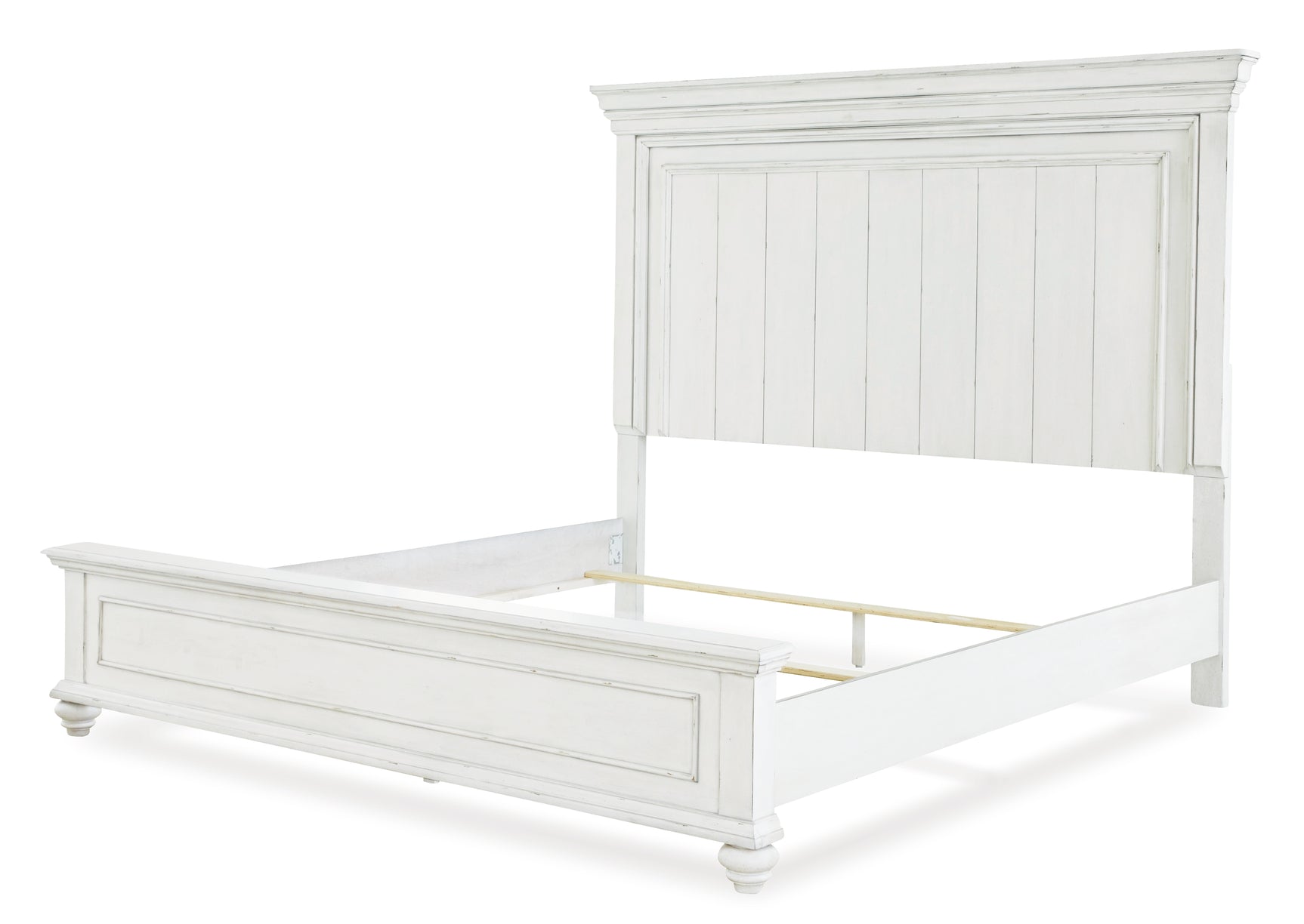 Kanwyn Whitewash King Panel Bed - Ornate Home