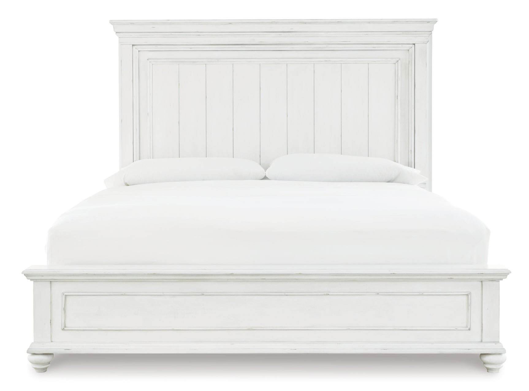 Kanwyn Whitewash King Panel Bed - Ornate Home