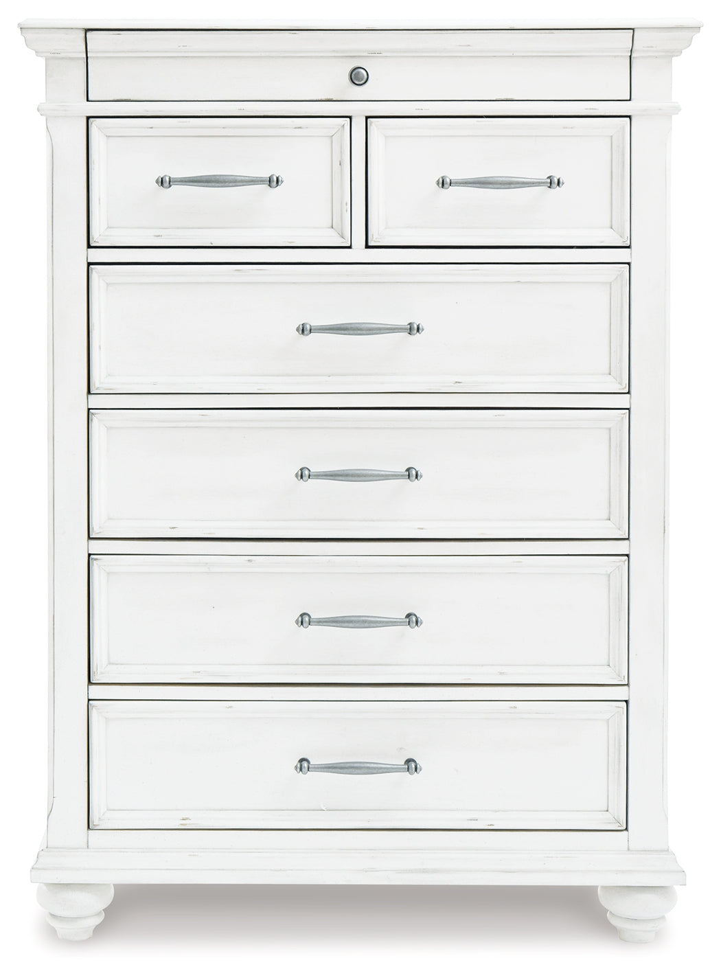 Kanwyn Whitewash King Panel Storage Bedroom Set with Chest and Nightstand (Online Special Price) - Ornate Home