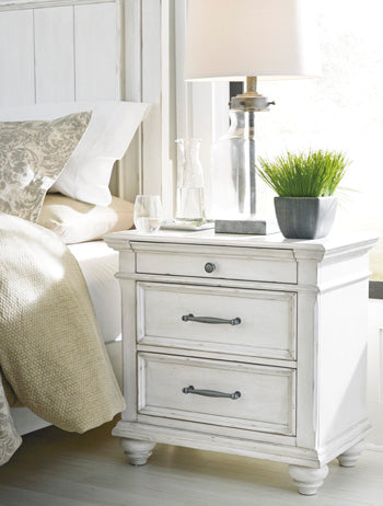 Kanwyn Whitewash Nightstand - Ornate Home