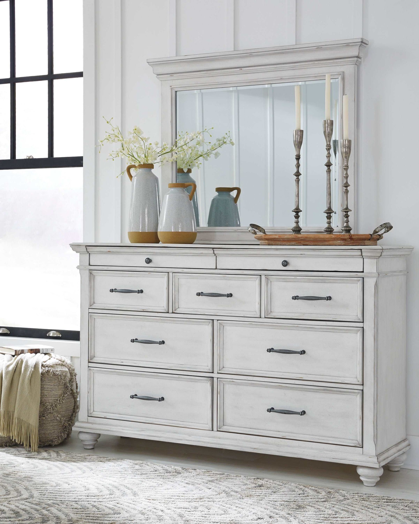 Kanwyn Whitewash Queen Bedroom Set / 3pc (Online Special Price) - Ornate Home