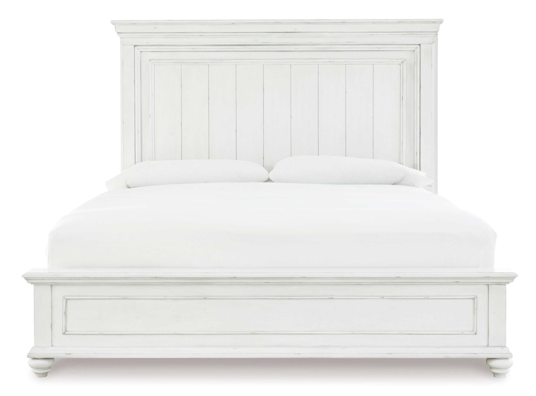 Kanwyn Whitewash Queen Panel Bed - Ornate Home
