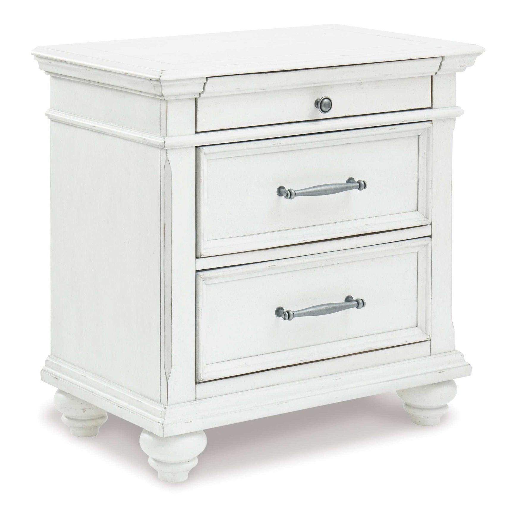 Kanwyn Whitewash Queen Panel Bedroom Set / 5pc (Online Special Price) - Ornate Home