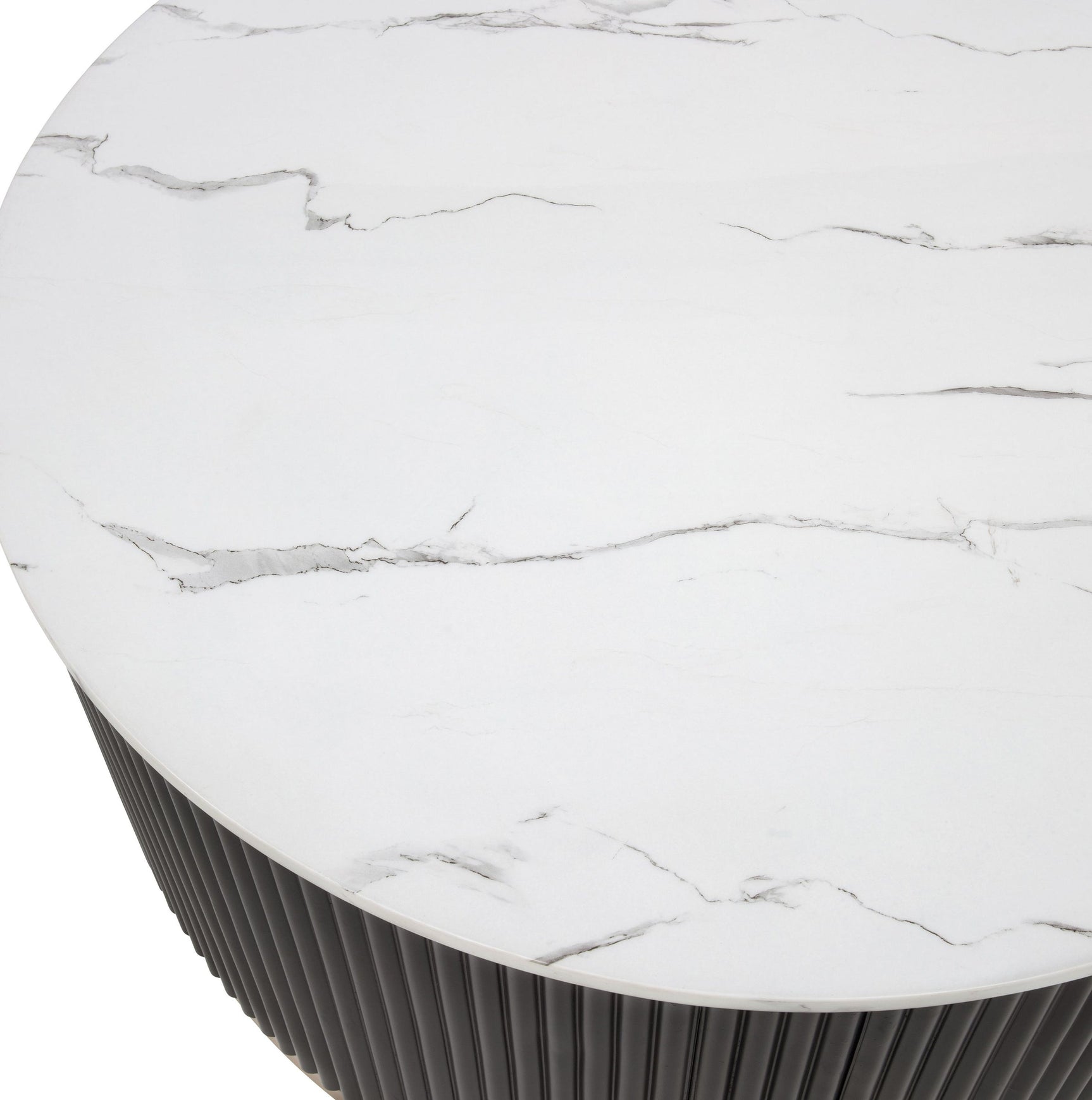 Kara Black/White End Table - Ornate Home
