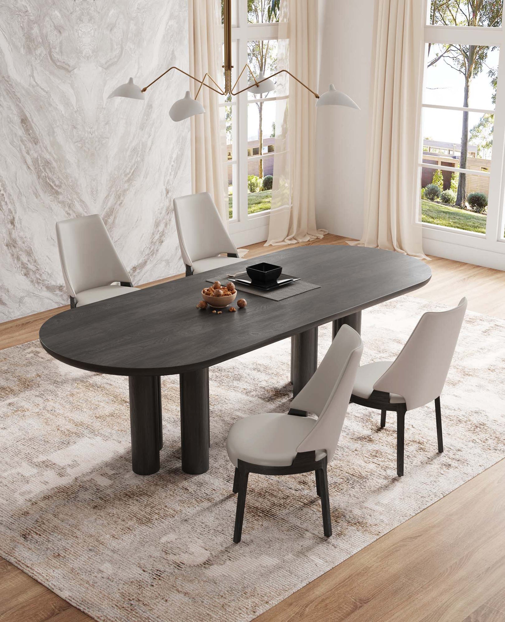 Kara Dining Side Chair in Light Grey (set of 4) - Ornate Home