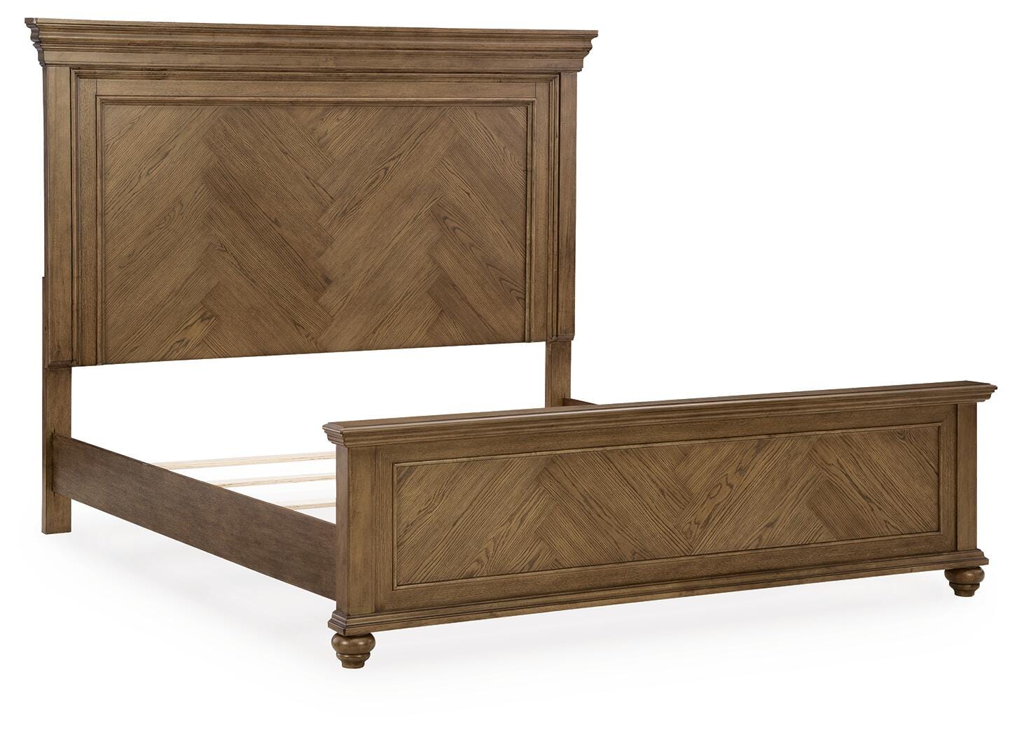 Karallin Medium Brown California King Panel Bed - Ornate Home