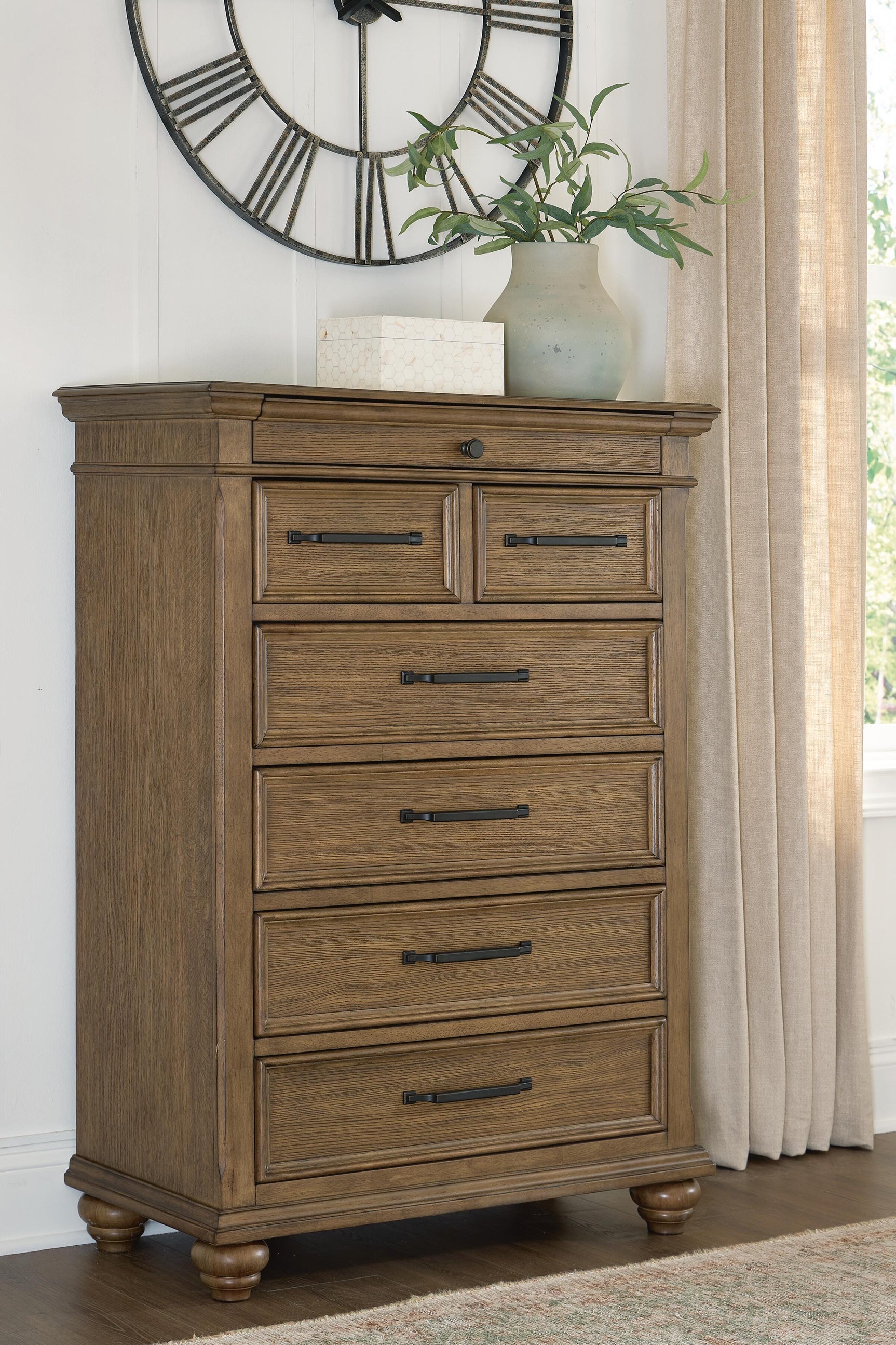 Karallin Medium Brown Chest of Drawers - Ornate Home