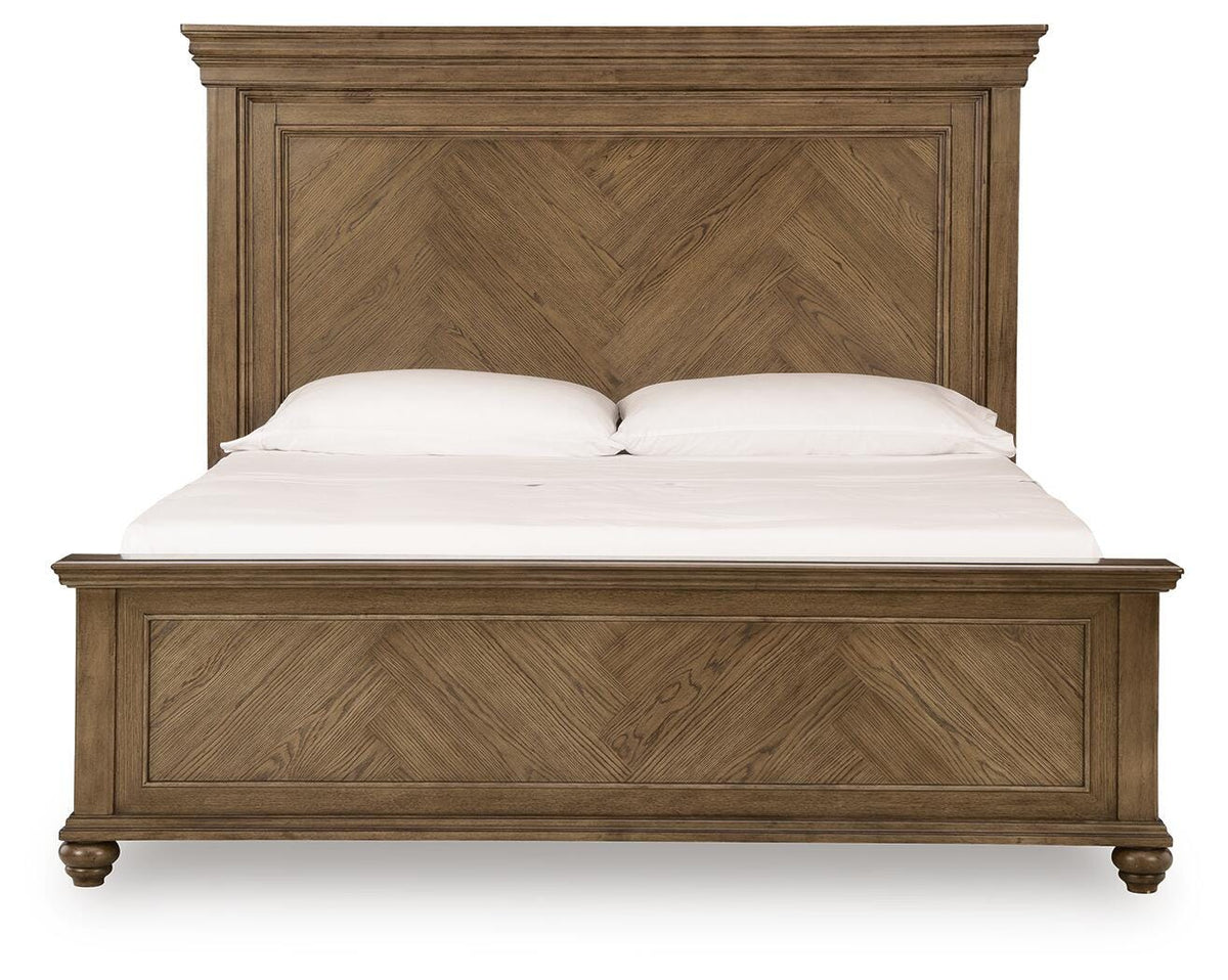 Karallin Medium Brown King Panel Bed - Ornate Home