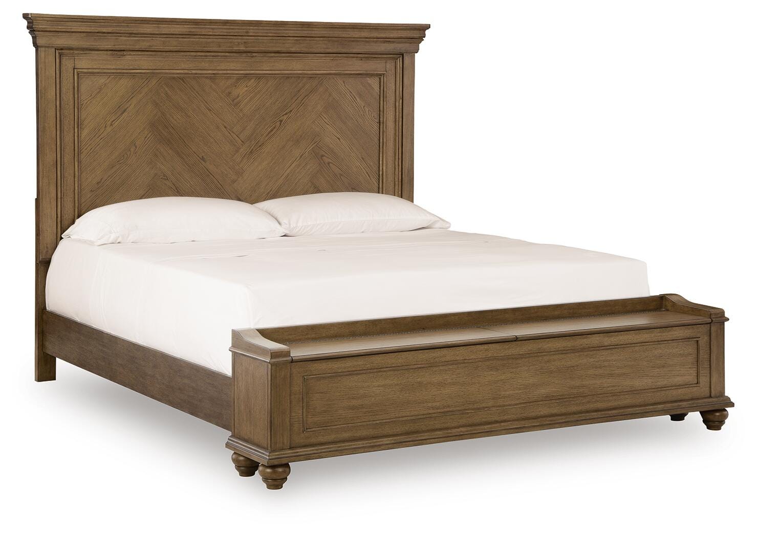 Karallin Medium Brown King Panel Storage Bed - Ornate Home