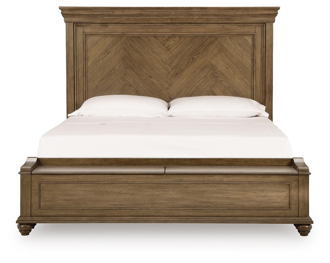 Karallin Medium Brown King Panel Storage Bed - Ornate Home