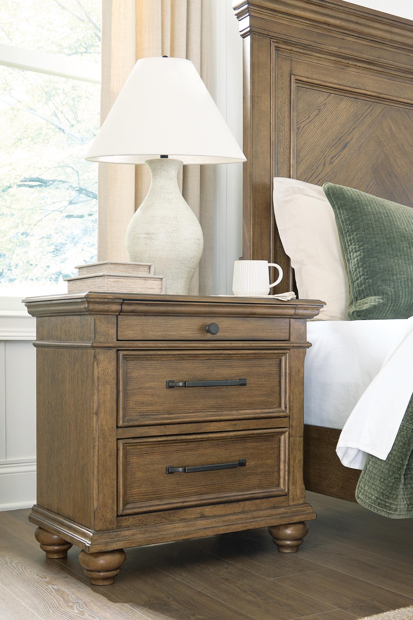 Karallin Medium Brown Nightstand - Ornate Home