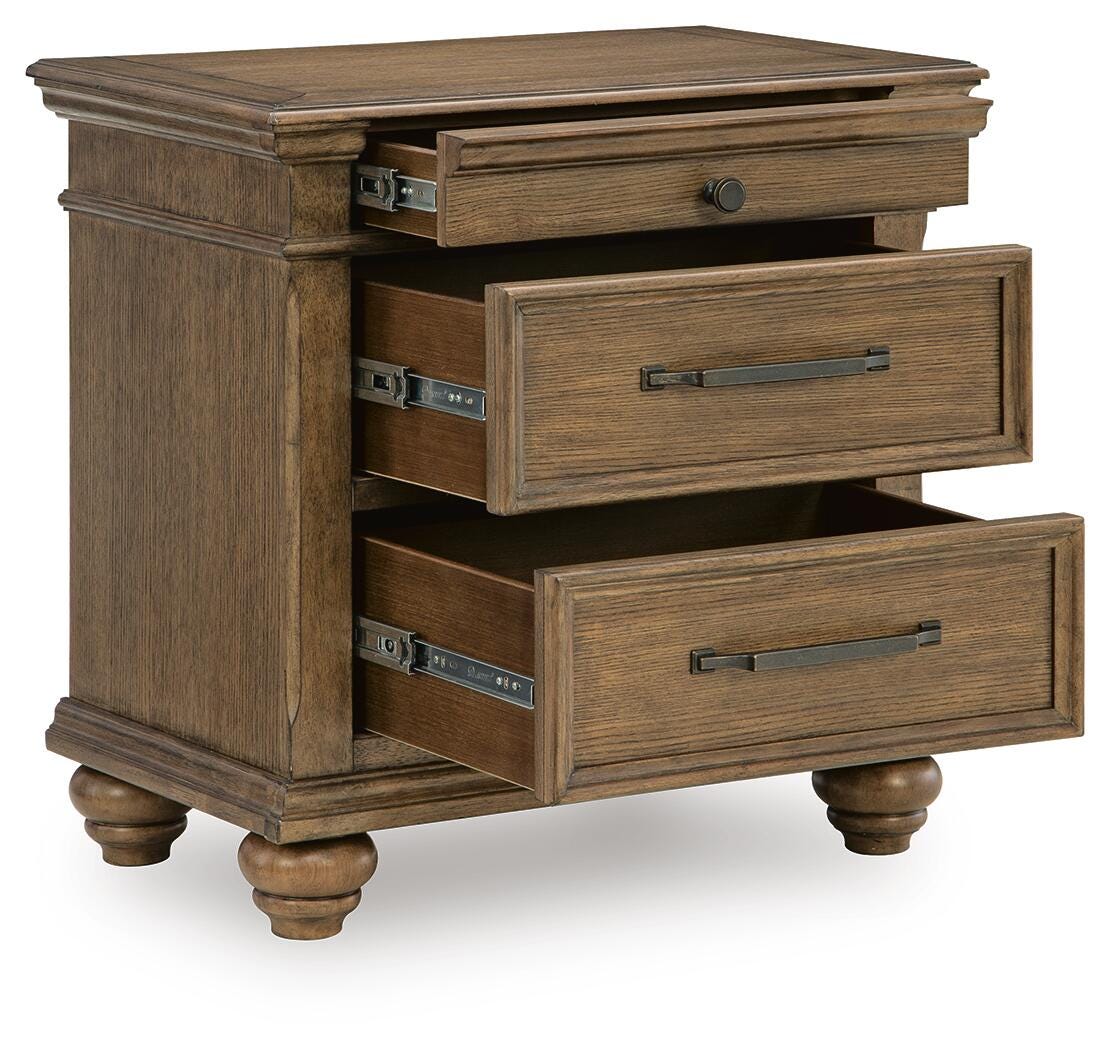 Karallin Medium Brown Nightstand - Ornate Home