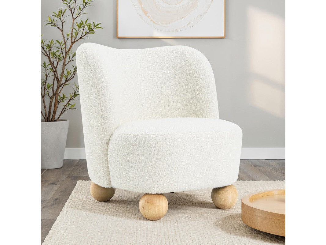 Karey White Accent Chair - Ornate Home