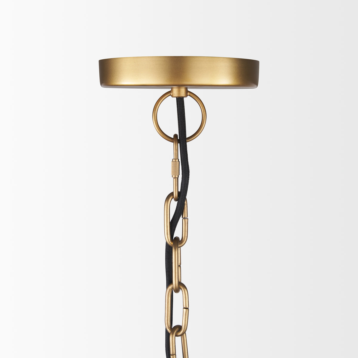 Karina Gold 24" Round Brass-Tone Hammered Metal Dome Pendant Light - Ornate Home