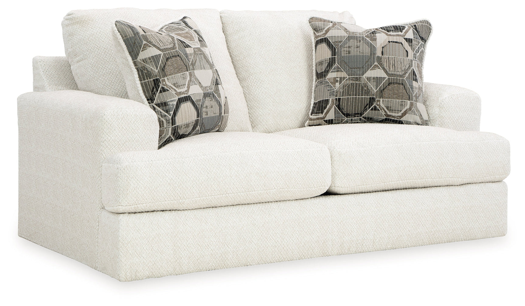 Karinne Linen Loveseat & Oversized Chair & Accent Ottoman (Online Special Price) - Ornate Home