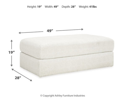 Karinne Linen Oversized Chair and Ottoman - Ornate Home