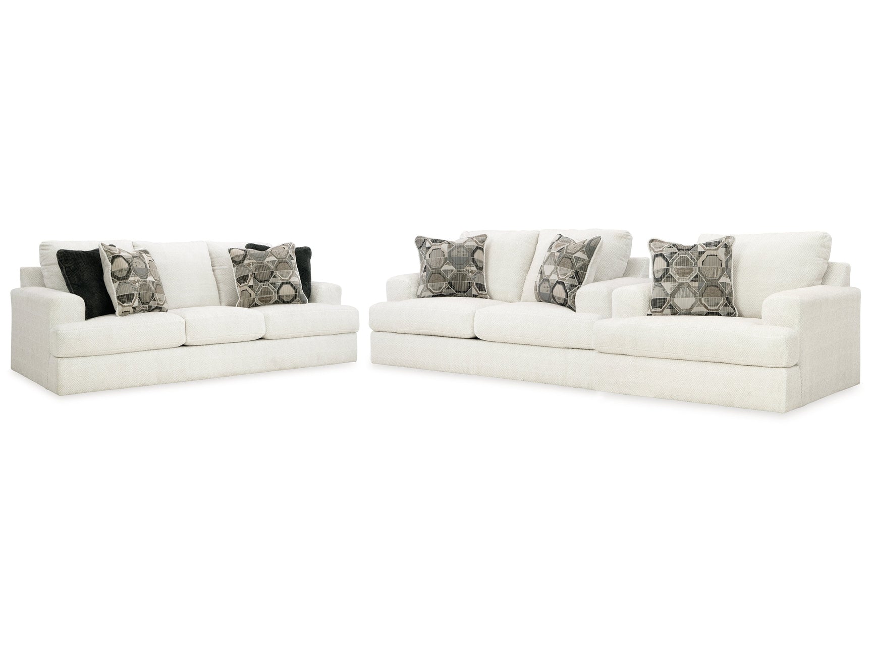 Karinne Linen Sofa, Loveseat and Oversized Chair - Ornate Home