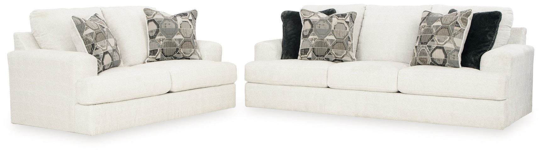 Karinne Linen Sofa and Loveseat - Ornate Home