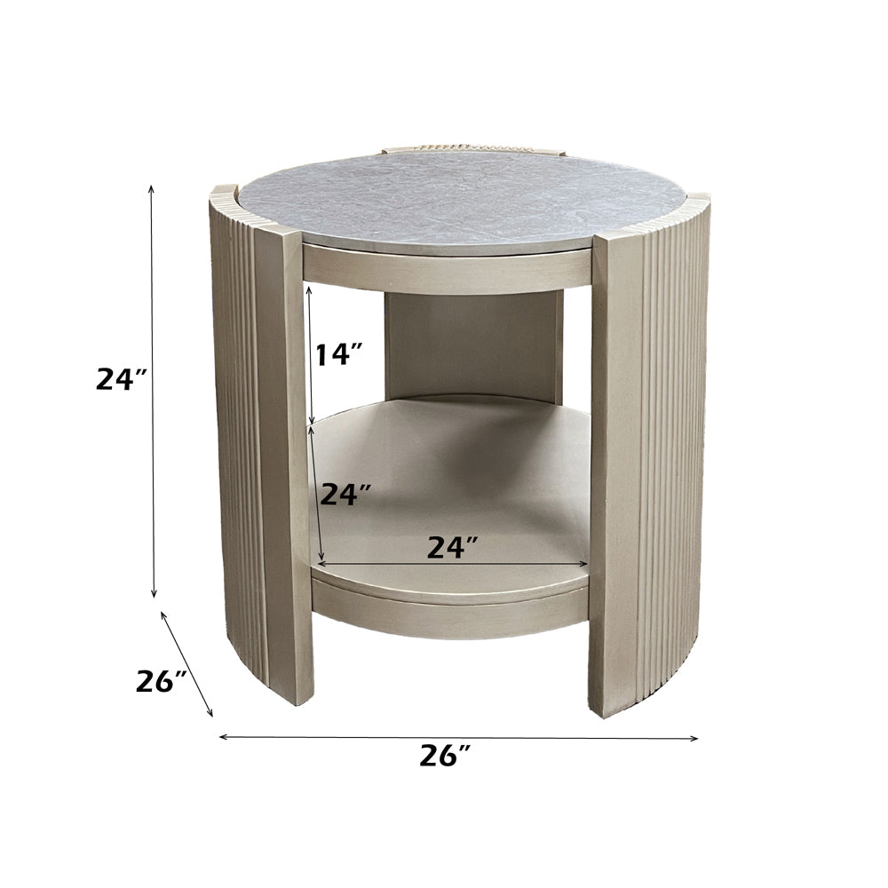 Kasa Champagne End Table - Ornate Home