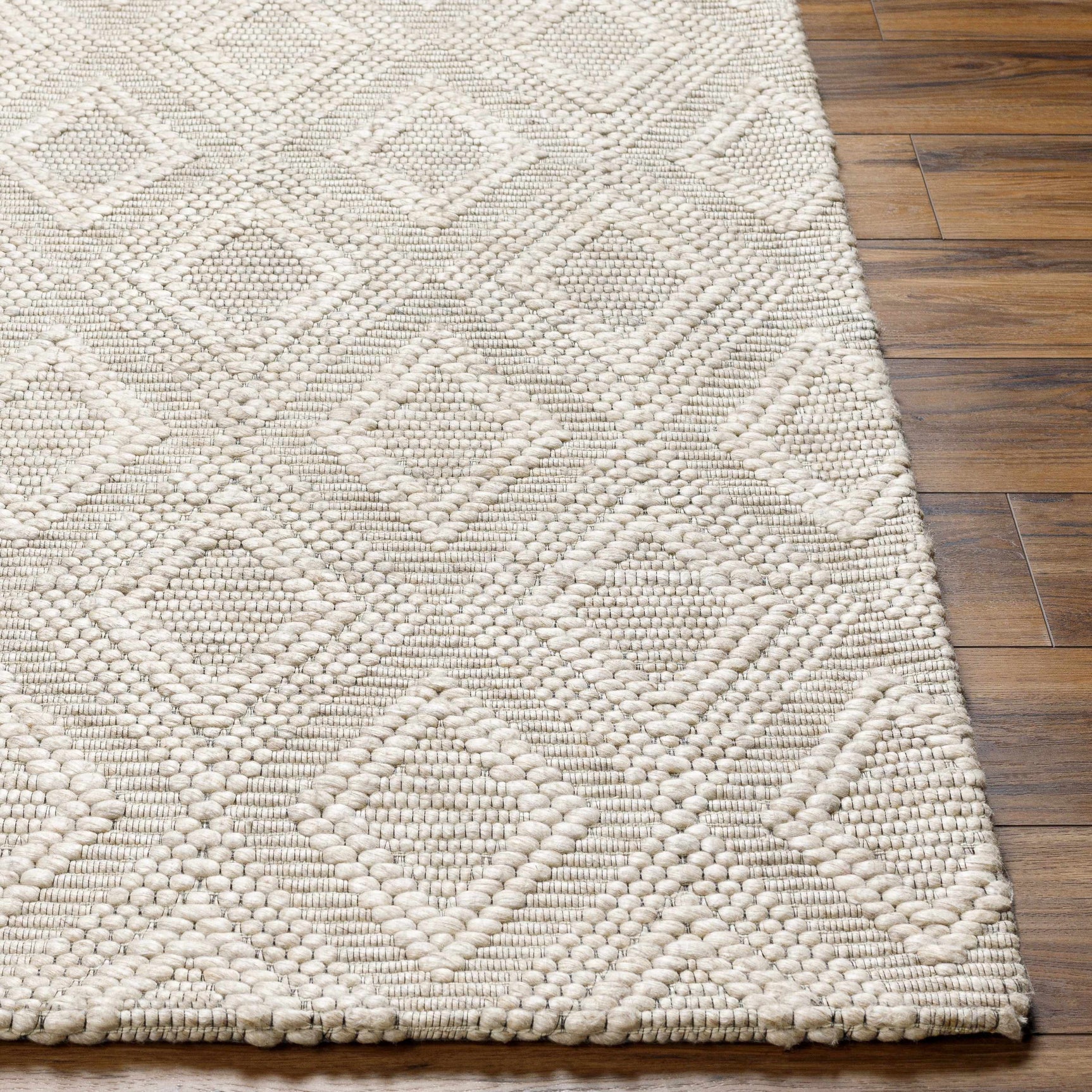Kasib Beige Hand Woven Area Rug - Clearance - Ornate Home