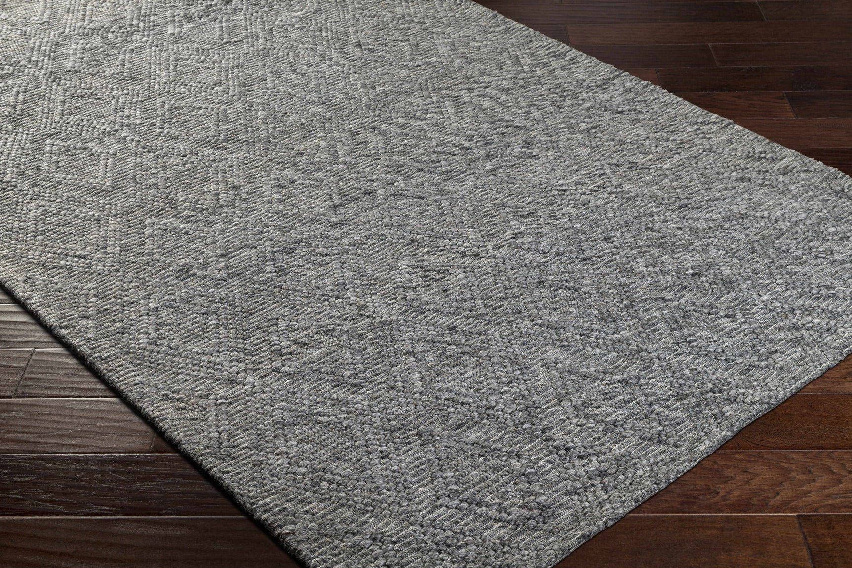 Kasib Dark Gray Hand Woven Area Rug - Clearance - Ornate Home