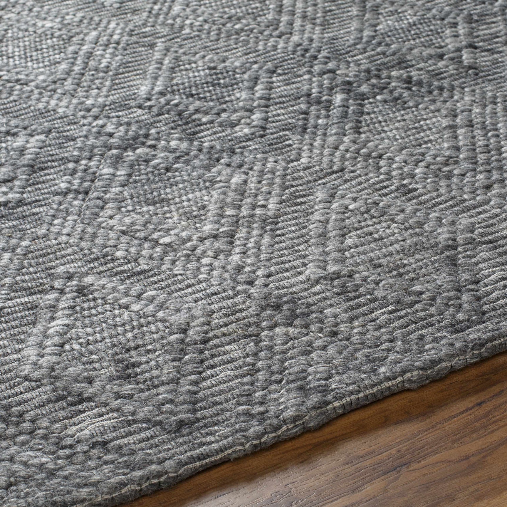 Kasib Dark Gray Hand Woven Area Rug - Clearance - Ornate Home
