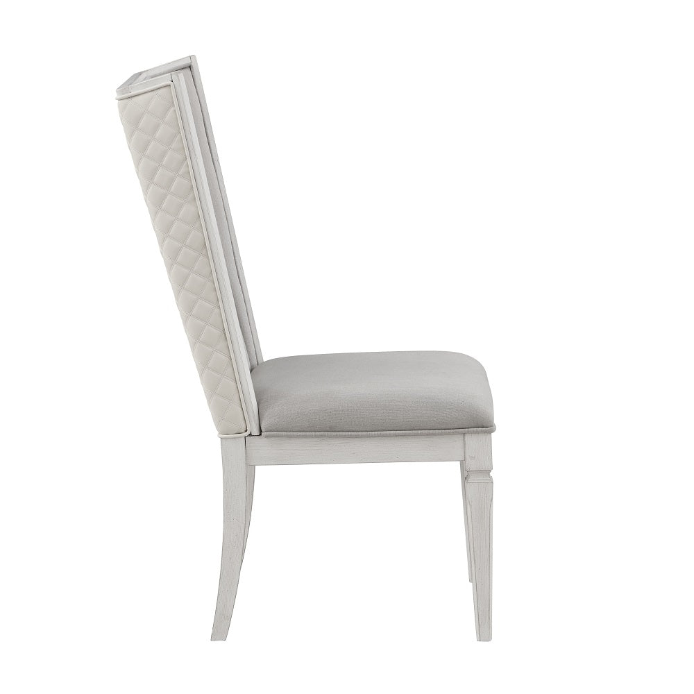 Katia Light Gray/Weathered White Hostess Chair (Set of 2) - Ornate Home