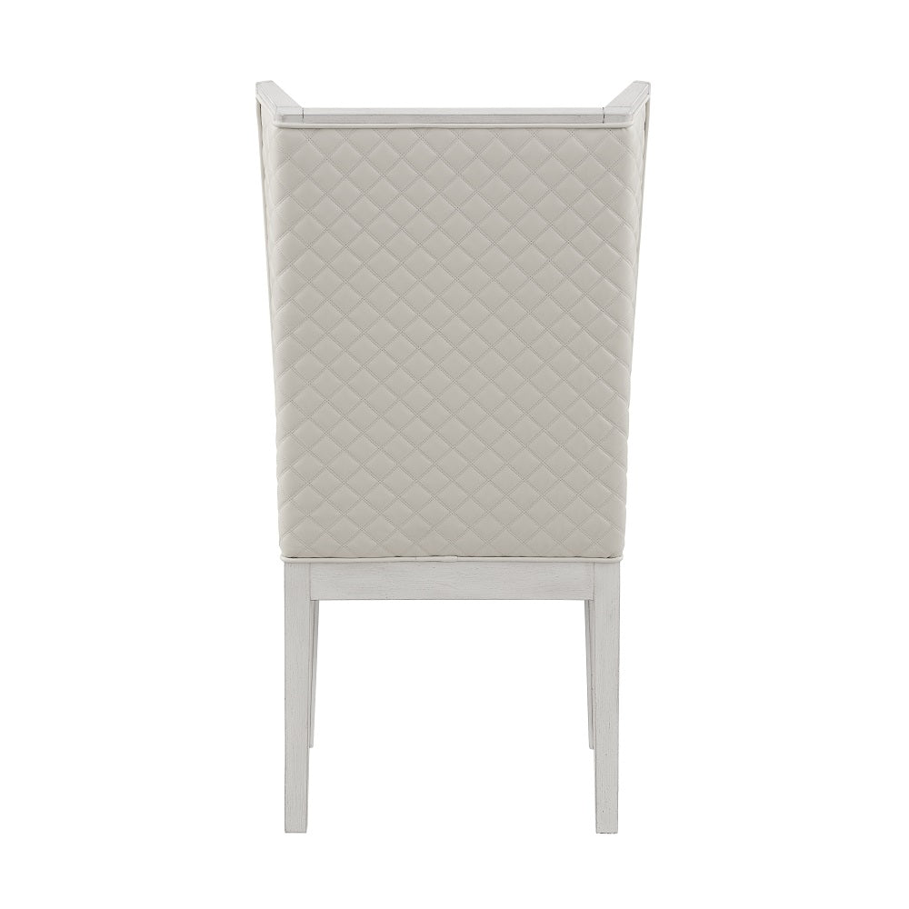Katia Light Gray/Weathered White Hostess Chair (Set of 2) - Ornate Home