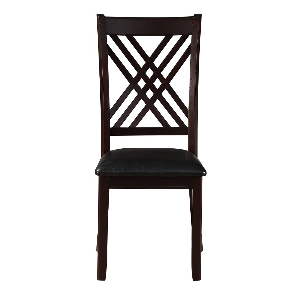 Katrien Side Chair in Black and Espresso (Set of 2) - Ornate Home