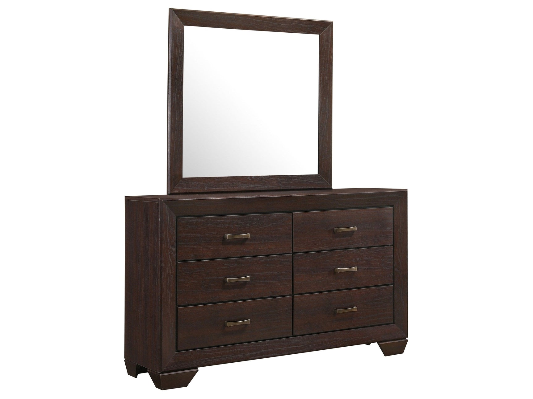Kauffman Dark Cocoa Dresser and Mirror - Ornate Home