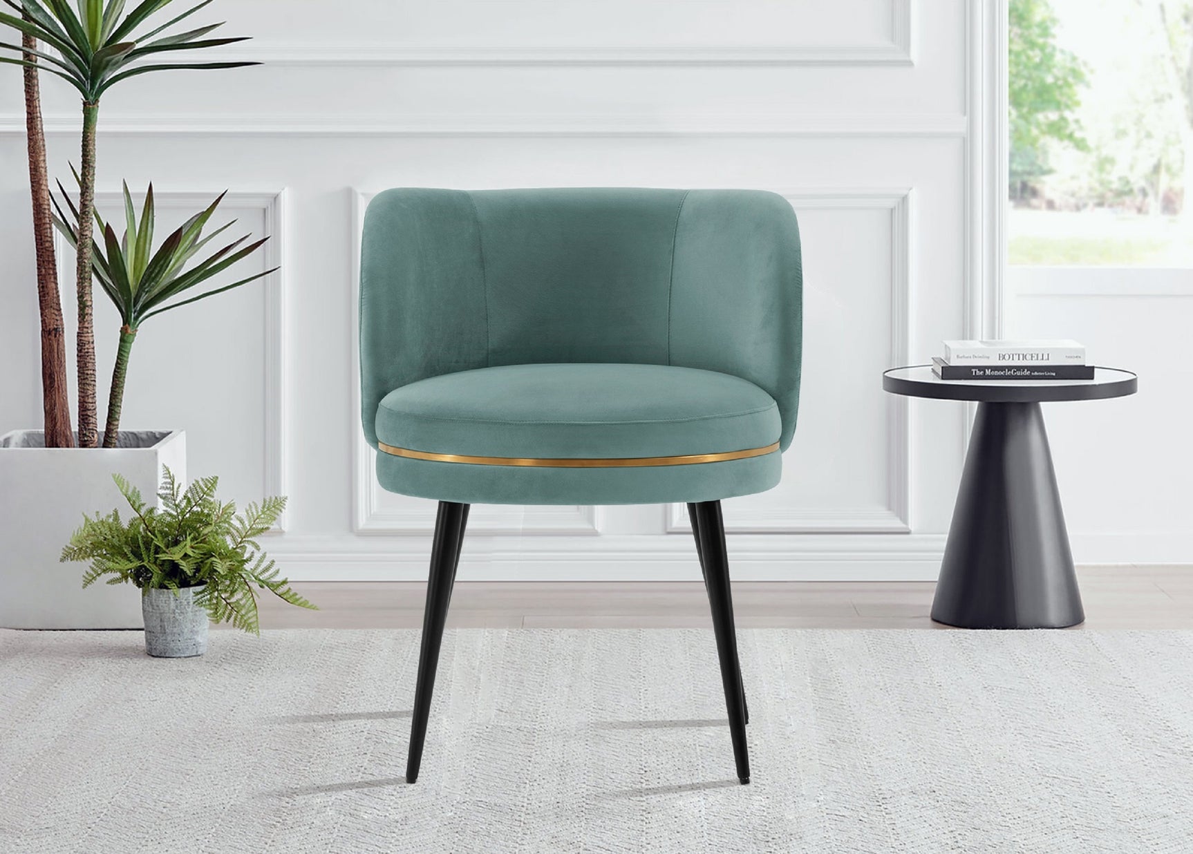 Kaya Dining Chair in Mint Green - Ornate Home