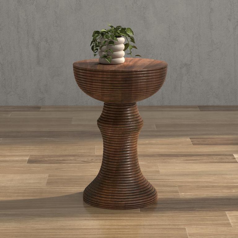 Kayan Brown Wood End Table - Ornate Home