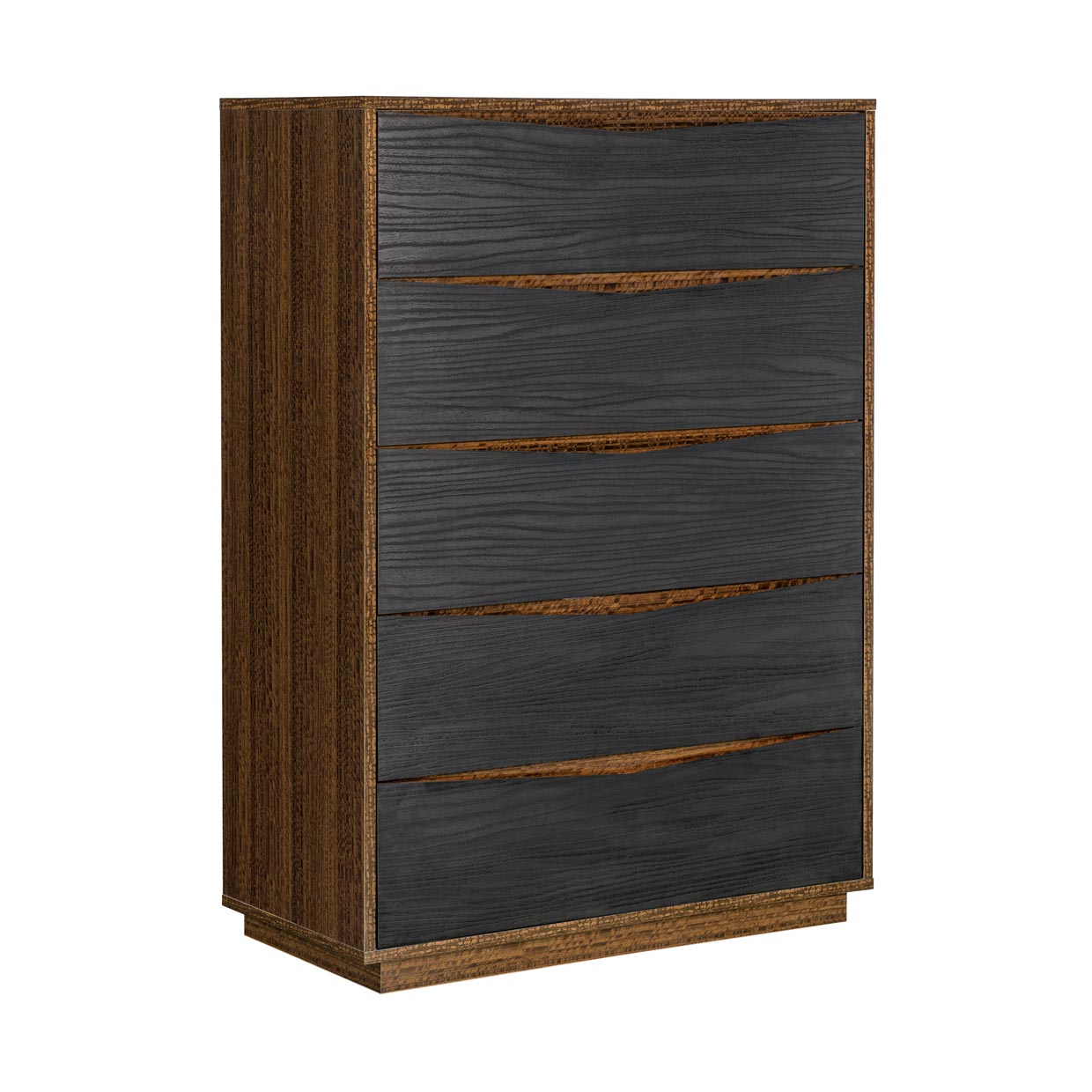 Kayner Charcoal 5-Drawer Chest - Ornate Home
