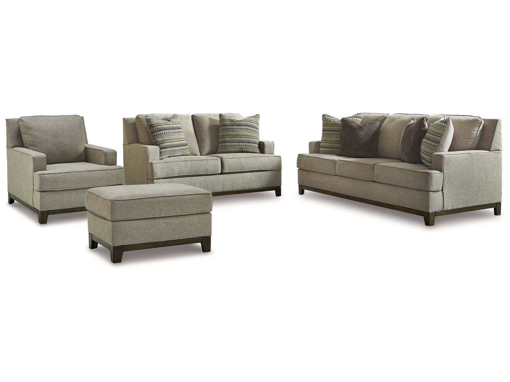 Kaywood Granite Sofa, Loveseat, Chair and Ottoman (Online Special Price) - Ornate Home