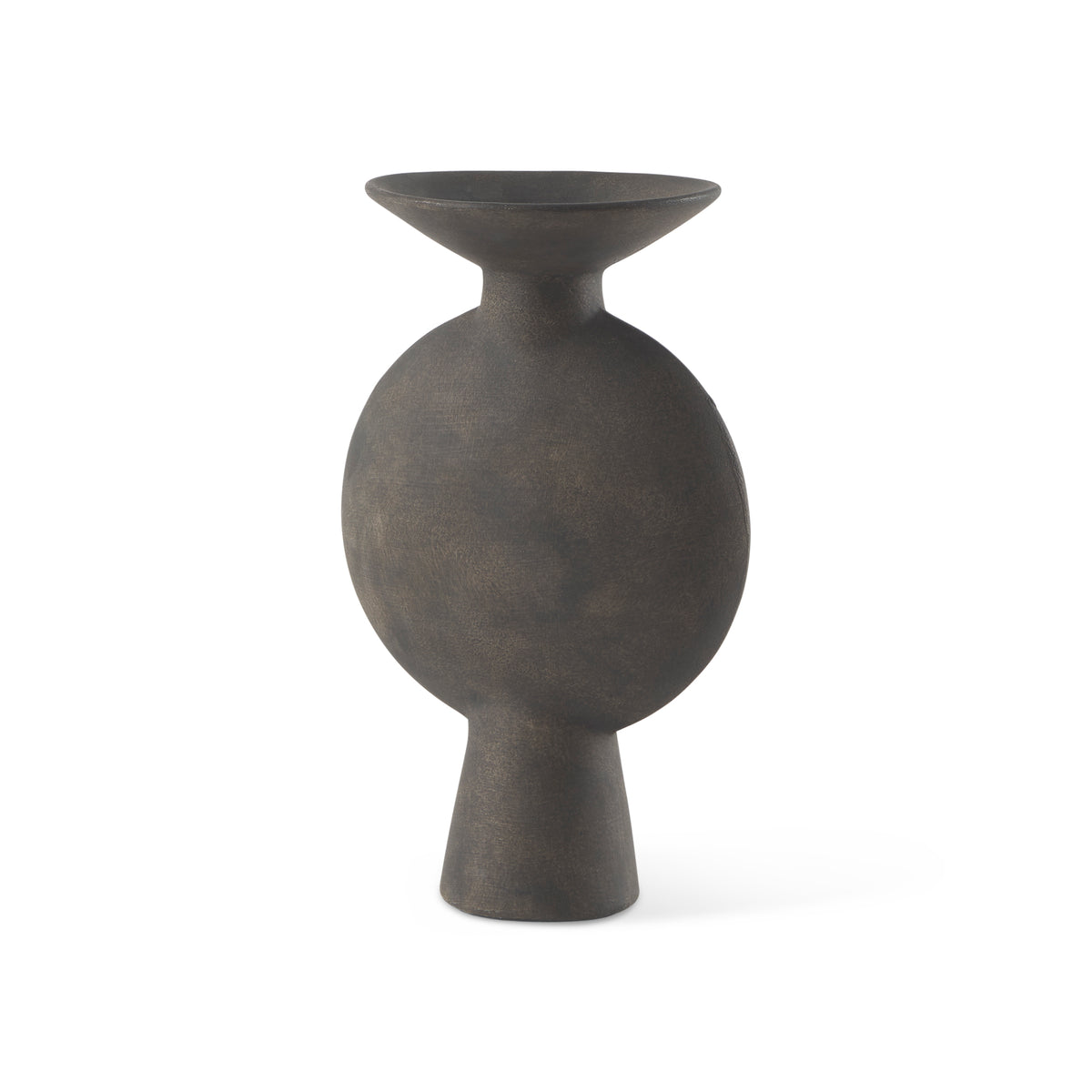 Kaz Brown 11.2"H Earthy Ceramic Vase - Ornate Home